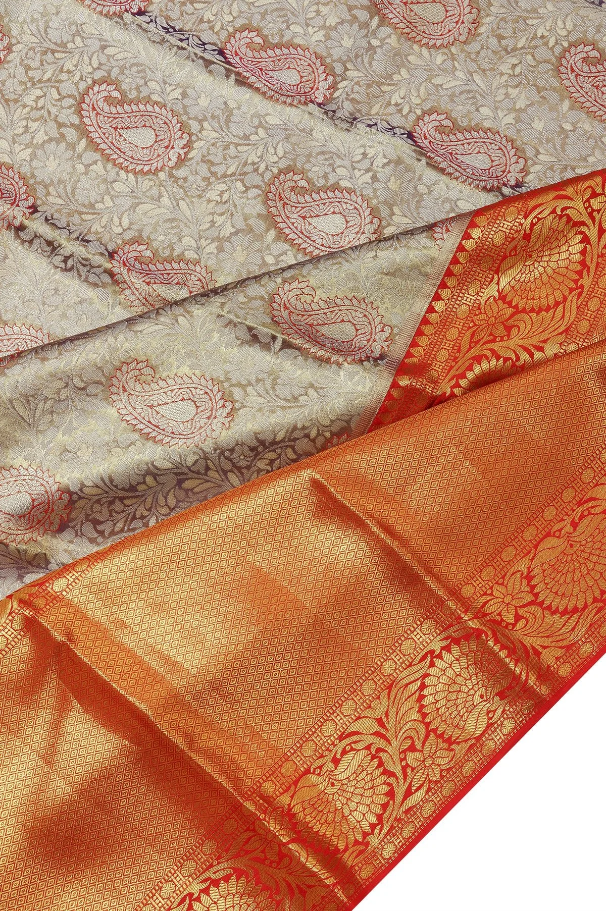 Blue Kanchipuram Silk Zari Saree - Image 2