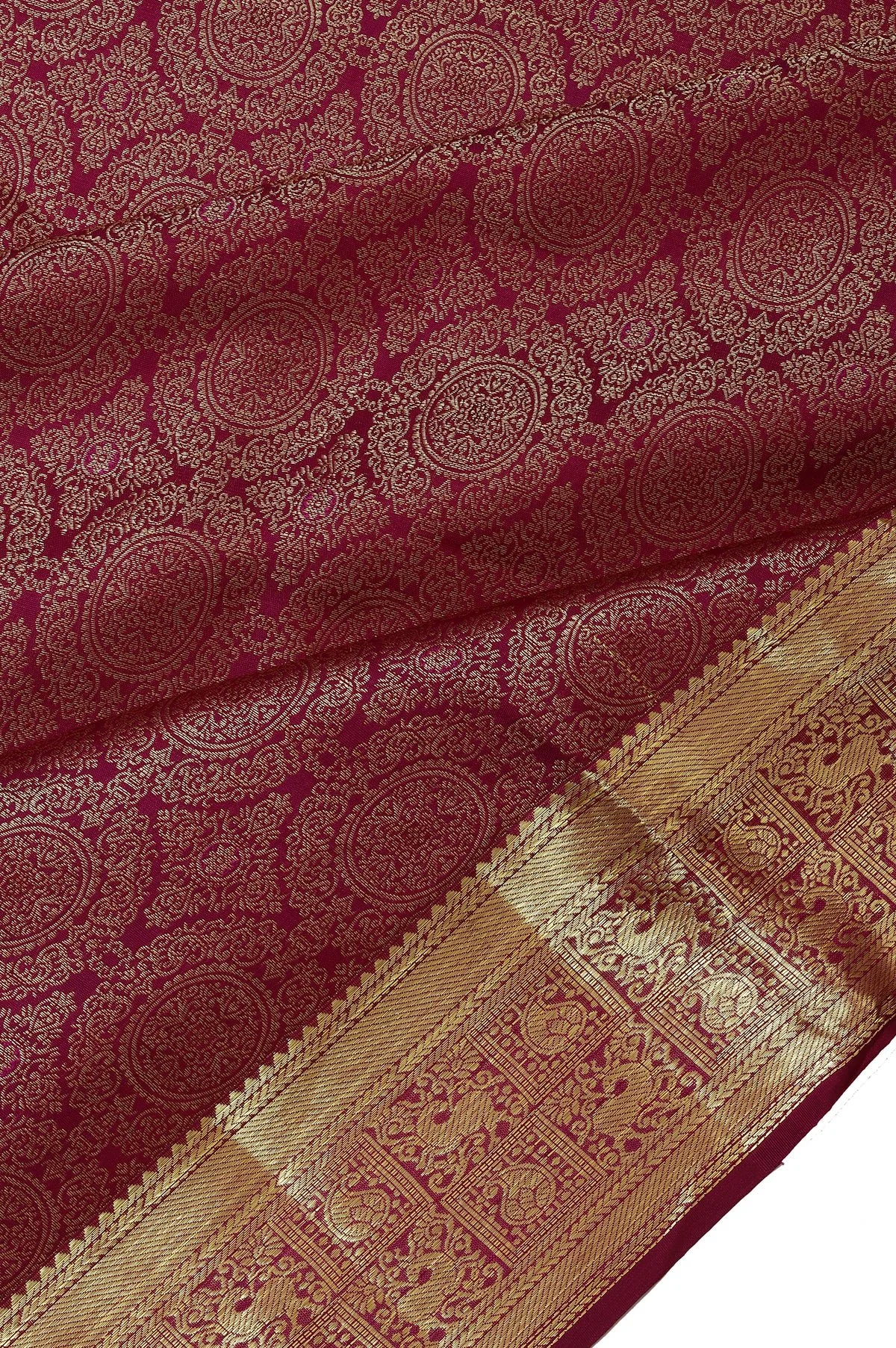 Dark Purple Kanchipuram Silk Saree - Image 2