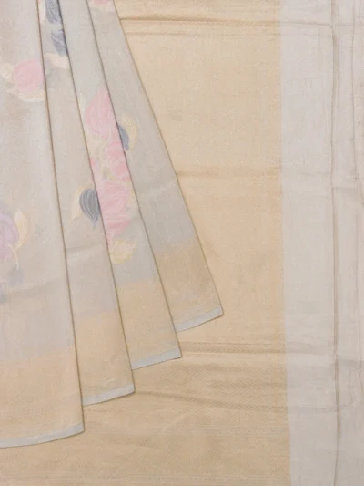 Silver Banaras Katan Tissue saree