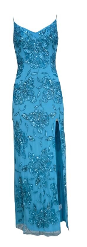 Sequined Ruched One-Shoulder Floor-Length Gown