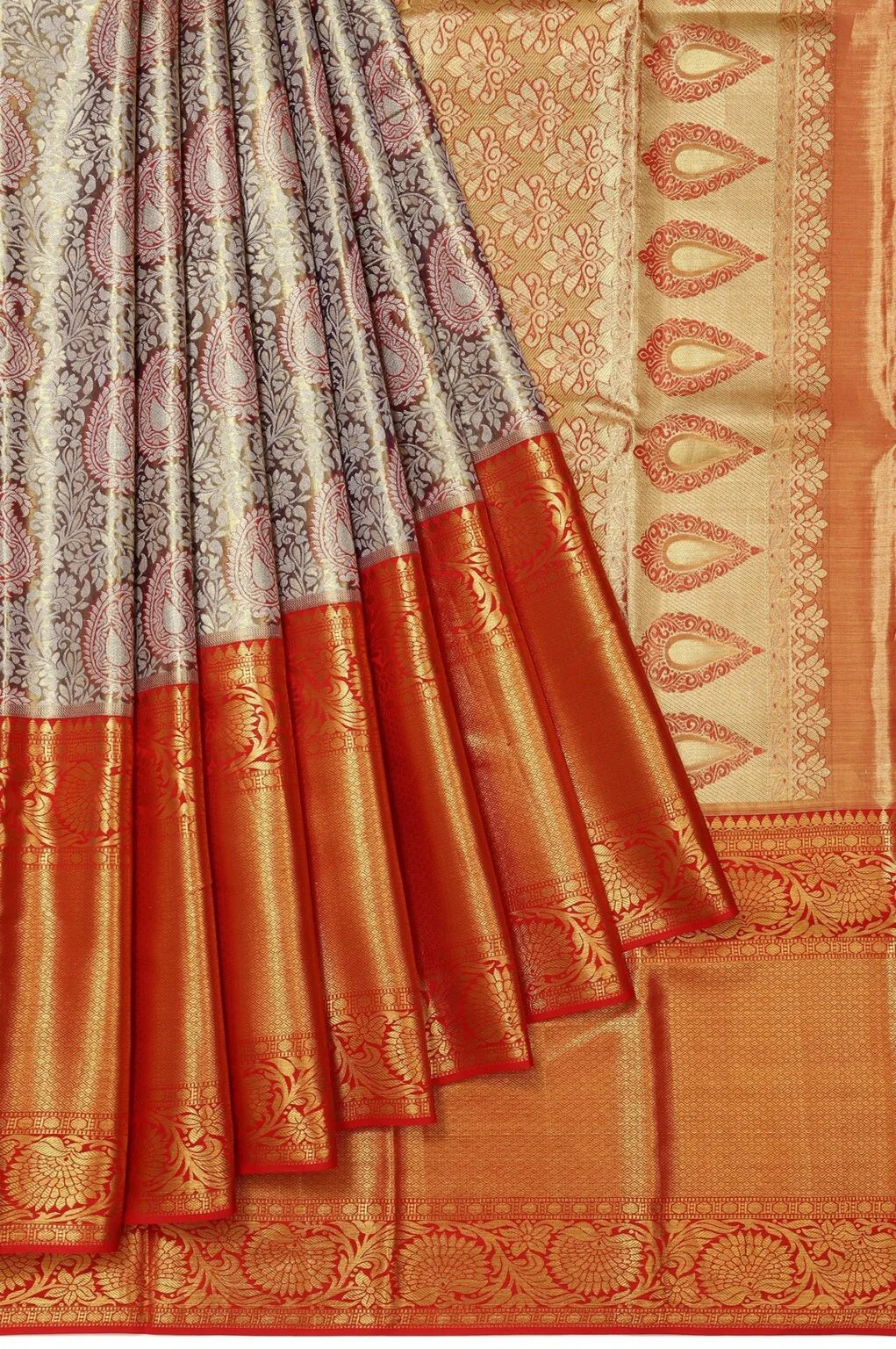 Blue Kanchipuram Silk Zari Saree