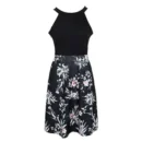 Women's Floral Sleeveless Off-Shoulder Party Prom Swing Dress Black M | Dresses | Womens Clothing