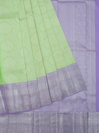 Parrot Green Kanchipuram Tissue Silk Saree