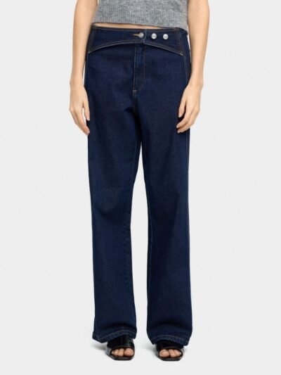 Blue Side-Stitched Denim Trousers