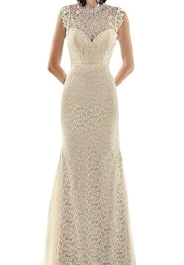 Sexy Apricot Sequin Backless Slim Floor Length Prom Gown Bridesmaid Cocktail Party Dress for Women（White）