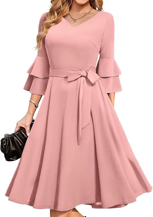 Pink Polycotton Plus Size Wrap Maxi Gown
