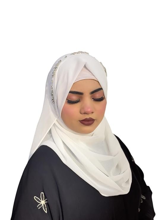 White Handwork Abaya