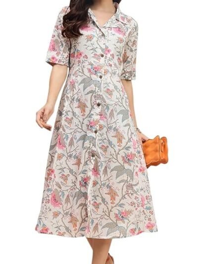 Women's Western Dress Floral Printed Casual Dress