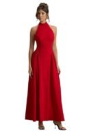 Women's Sleeveless Backless Maxi Length Dress | Fit & Volume Flare Skirt |