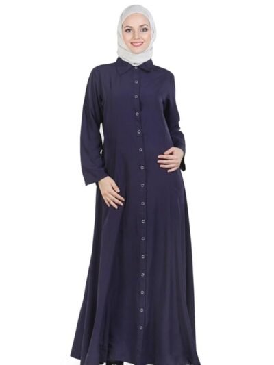 Women's Polyester Collar Abaya Burqa