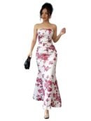 Cotton Blend Bodycon Above-Knee Gown