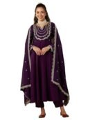 Women's Silk Embroidered Anarkali Set