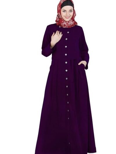 Pearl button Abaya