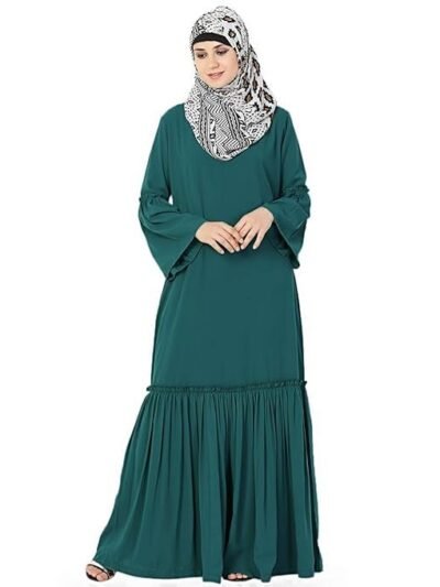 Flared bottom Green Burqa/Abaya
