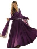 Women's Georgette Casual Dress(Purple)
