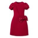 Girls Red Crepe Dress, 11Y