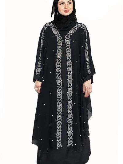 Nida fabric Free Size Muslim Burqa/Abaya &  Dress for Muslim Women(Black)