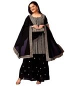 Georgette Palazzo Kurta with Dupatta Set for Women