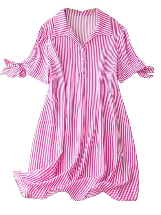Pink Rayon Striped Kurta Set