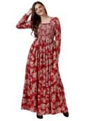 Crepe Floral Maxi Dress