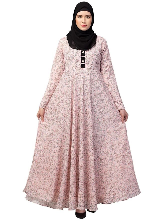 Pink Georgette Abaya