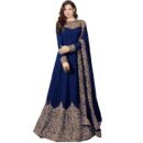 Georgette Codding Knee-Length Anarkali Gown