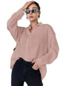 Oversized Shirt for Women | Shirt for Women Stylish Western | Long Shirt for Women(Pink)