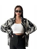 Women's Rayon Oversized Shirt Korean Style Long Sleeve Oversized Button Down