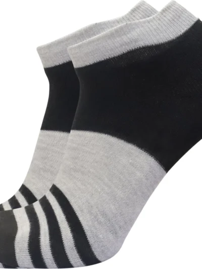 Sjeware 5 Pairs Stripped Ankle Length Socks for Men & Women, Multicolor, Pack of 5, Free Size