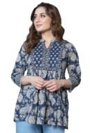 Women's Pure Cotton Paisley Printed Tunic Top – Comfortable Everyday Wear